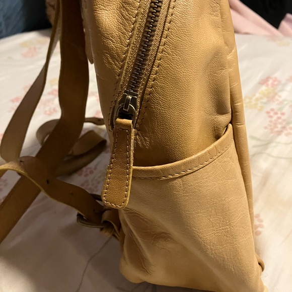 Cutest Tan Leather Backpack - Picture 11 of 13